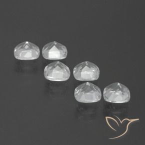 Topaz Gemstones in 4.6 x 4.6 mm Size for Sale, Topaz Stones in Clear White Color