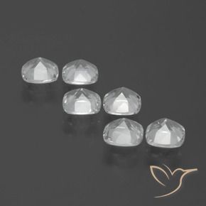 Topaz Gemstones in 4.6 x 4.5 mm Size for Sale, Topaz Stones in Clear White Color