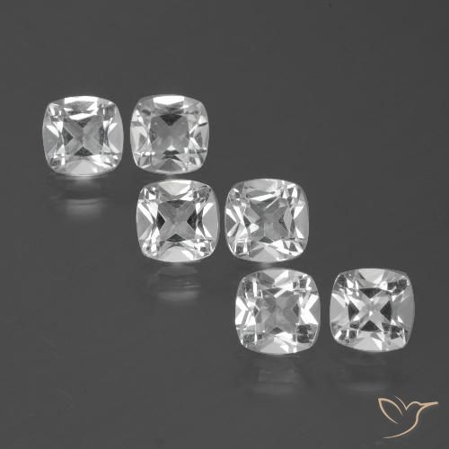 2.95ctw Natural Clear White Topaz, Cushion, VVS-VS