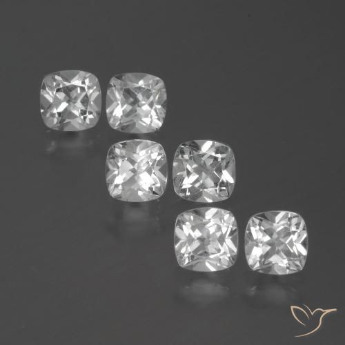 2.91ctw Natural White Topaz, Cushion, VVS-VS