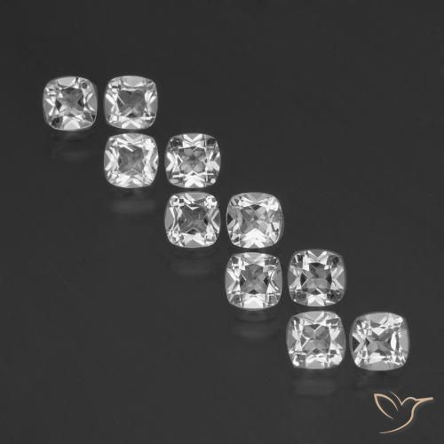 4.63ctw Natural Clear White Topaz, Cushion, VVS-VS