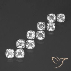 4.31 ctw White Topaz Stones, Natural Topaz in Cushion-Cut Shape for Sale
