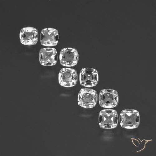 4.83ctw Natural Clear White Topaz, Cushion, VVS-VS