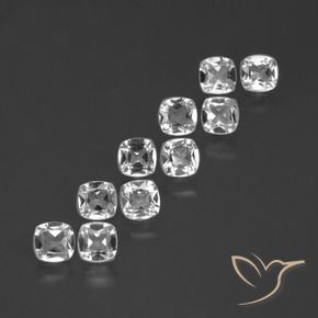 4.83 ctw White Topaz Stones, Natural Topaz in Cushion-Cut Shape for Sale