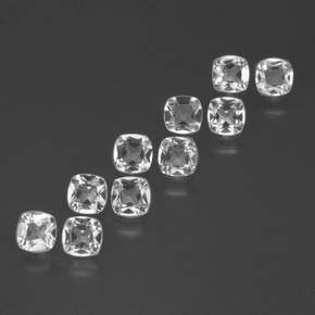 4.71 ctw White Topaz Stones, Natural Topaz in Cushion-Cut Shape for Sale