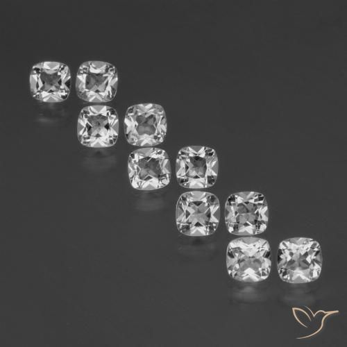 4.78ctw Natural Clear White Topaz, Cushion, VVS-VS