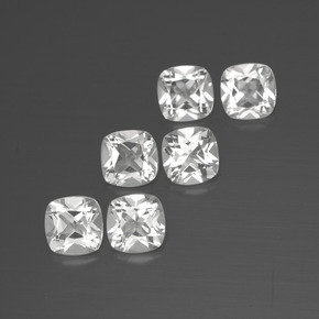 2.95 ctw White Topaz Stones, Natural Topaz in Cushion-Cut Shape for Sale