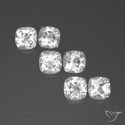 3.22ctw Natural White Topaz, Cushion, VVS-VS
