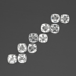 4.46 ctw White Topaz Stones, Natural Topaz in Cushion-Cut Shape for Sale