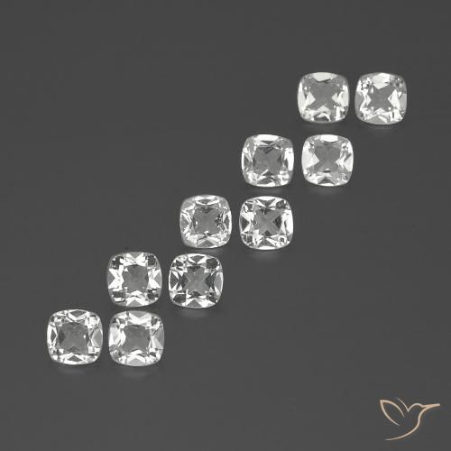 4.58ctw Natural White Topaz, Cushion, VVS-VS, Photo A