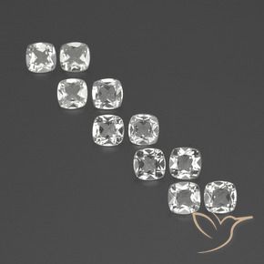 4.58 ctw White Topaz Stones, Natural Topaz in Cushion-Cut Shape for Sale