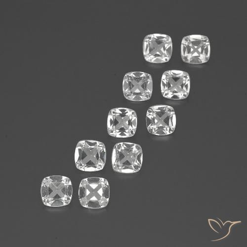 4.54ctw Natural Clear White Topaz, Cushion, VVS-VS