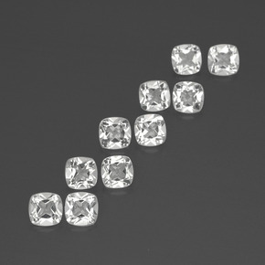4.80 ctw White Topaz Stones, Natural Topaz in Cushion-Cut Shape for Sale