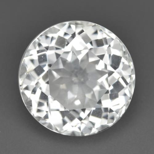Blanco claro Topacio Gema - 7.2ct Faceta Redonda (ID: 387634)