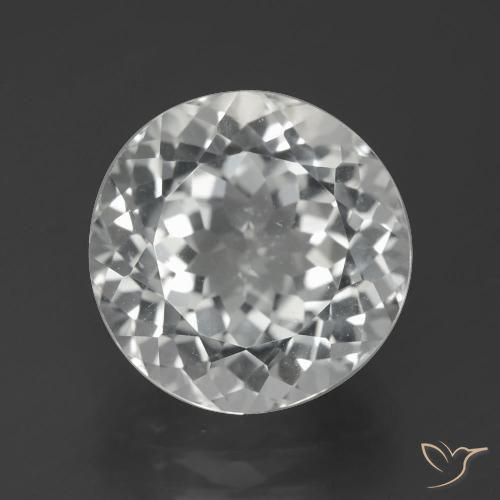 11.1mm Round Facet White Topaz from Brazil, Weight of 6.69ct, Natural untreated gemstone in VVS-VS Clarity, 1pc Topaz - the Color is White, Mohs Hardness of 8 suitable for daily wear jewelry, Sagittarius Zodiac Stone, Photo A