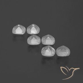 Topaz Gemstones in 4.6 x 4.6 mm Size for Sale, Topaz Stones in White Color
