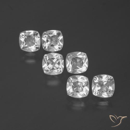 3.19ctw Natural White Topaz, Cushion, VVS-VS