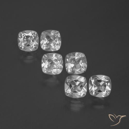 3.23ctw Natural Clear White Topaz, Cushion, VVS-VS
