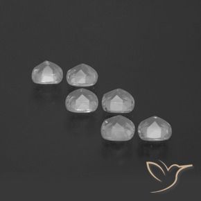 Topaz Gemstones in 4.6 x 4.5 mm Size for Sale, Topaz Stones in Clear White Color