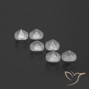 Topaz Gemstones in 4.6 x 4.5 mm Size for Sale, Topaz Stones in Clear White Color