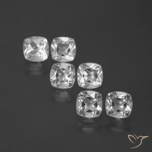 2.79ctw Natural Clear White Topaz, Cushion, VVS-VS