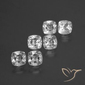 2.79 ctw White Topaz Stones, Natural Topaz in Cushion-Cut Shape for Sale