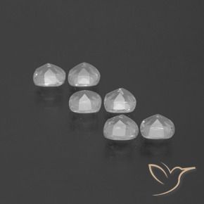 Topaz Gemstones in 4.6 x 4.5 mm Size for Sale, Topaz Stones in Clear White Color