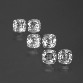Clear White Topazio Gem - 0.5ct Taglio a cuscino (ID: 387679)