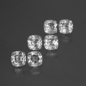 2.96 ctw White Topaz Stones, Natural Topaz in Cushion-Cut Shape for Sale