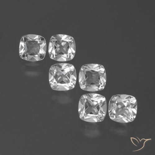 2.92ctw Natural Clear White Topaz, Cushion, VVS-VS