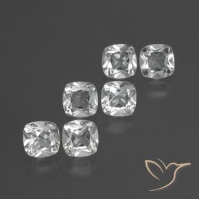 2.92 ctw White Topaz Stones, Natural Topaz in Cushion-Cut Shape for Sale