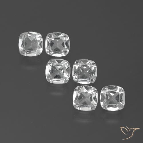 2.99ctw Natural Clear White Topaz, Cushion, VVS-VS