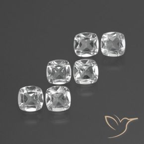2.99 ctw White Topaz Stones, Natural Topaz in Cushion-Cut Shape for Sale