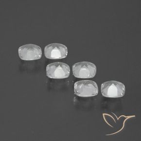 Topaz Gemstones in 4.6 x 4.5 mm Size for Sale, Topaz Stones in Clear White Color