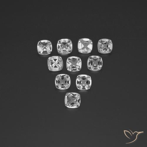 4.51ctw Natural Clear White Topaz, Cushion, VVS-VS
