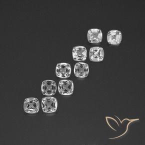 4.51 ctw White Topaz Stones, Natural Topaz in Cushion-Cut Shape for Sale