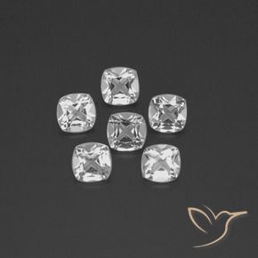 2.78 ctw White Topaz Stones, Natural Topaz in Cushion-Cut Shape for Sale