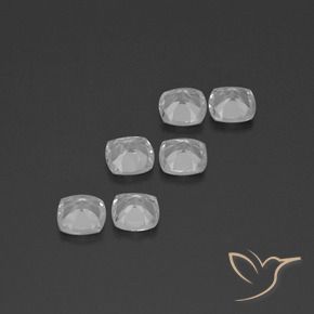 Topaz Gemstones in 4.6 x 4.5 mm Size for Sale, Topaz Stones in Clear White Color