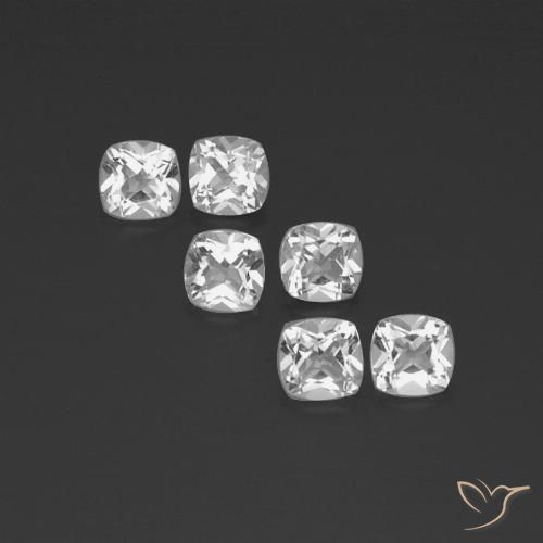 3.02ctw Natural Clear White Topaz, Cushion, VVS-VS