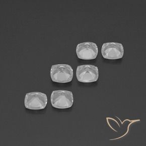 Topaz Gemstones in 4.6 x 4.5 mm Size for Sale, Topaz Stones in Clear White Color