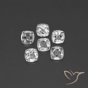 2.94 ctw White Topaz Stones, Natural Topaz in Cushion-Cut Shape for Sale