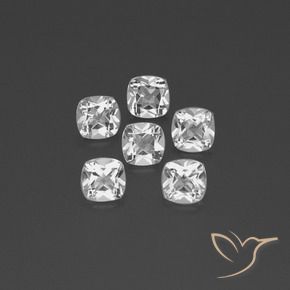 2.94 ctw White Topaz Stones, Natural Topaz in Cushion-Cut Shape for Sale