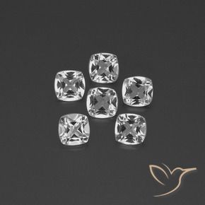 2.73 ctw White Topaz Stones, Natural Topaz in Cushion-Cut Shape for Sale