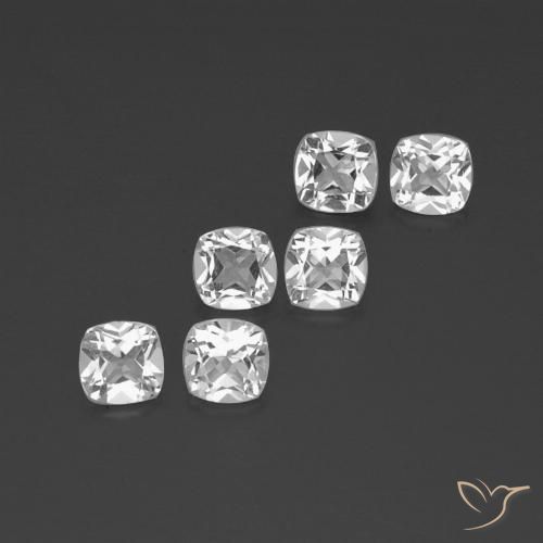 2.99ctw Natural Clear White Topaz, Cushion, VVS-VS
