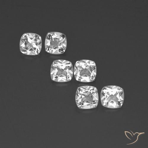 2.91ctw Natural Clear White Topaz, Cushion, VVS-VS