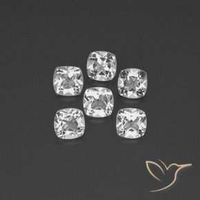 2.91 ctw White Topaz Stones, Natural Topaz in Cushion-Cut Shape for Sale