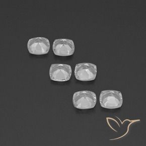 Topaz Gemstones in 4.6 x 4.5 mm Size for Sale, Topaz Stones in Clear White Color
