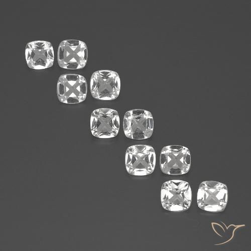 4.24ctw Natural White Topaz, Cushion, VVS-VS