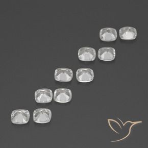 Topaz Gemstones in 4.6 x 4.5 mm Size for Sale, Topaz Stones in Clear White Color