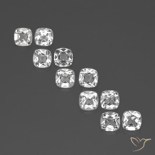 4.82ctw Natural Clear White Topaz, Cushion, VVS-VS